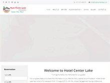 Tablet Screenshot of hotelcenterlake.com